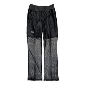 Mesh leg glossy trouser